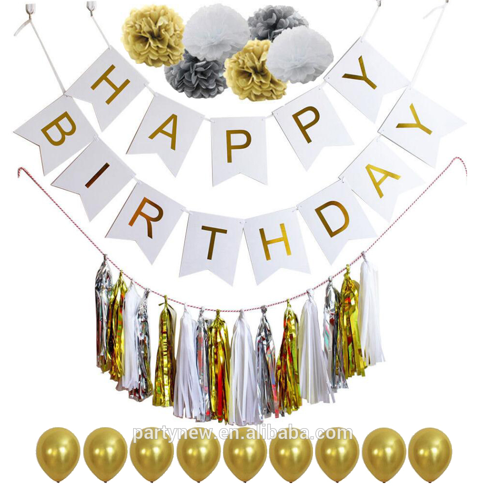 Hot-Selling-gold-glitter-fishtail-Happy-Birthday